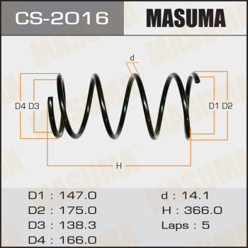 Пружина подвески MASUMA front X-TRAIL/ PNT30