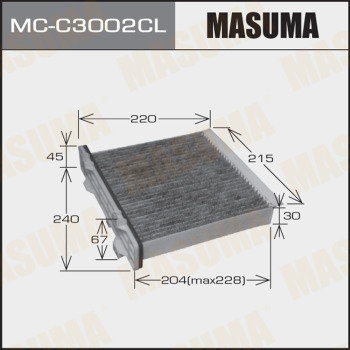 Салонный фильтр MASUMA (1/20) PAJERO, MONTERO/ V87W, V88W, V93W, V98W