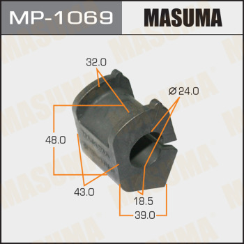 Втулка стабилизатора MASUMA /front/ VITZ RACTIS KSP90, NCP90, SCP90 [уп.2]