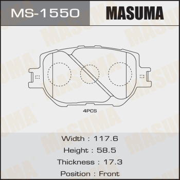 Колодки дисковые MASUMA