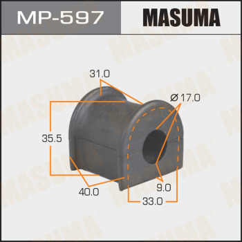 Втулка стабилизатора MASUMA /rear/ Land Cruiser Prado ##J95, Surf ##N18# [уп.2]