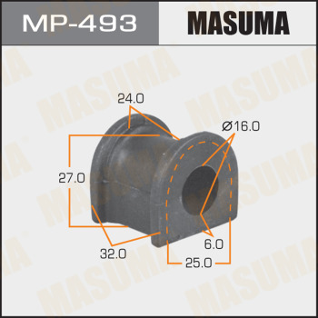 Втулка стабилизатора MASUMA /rear/ Premacy CPEW, CP8W к-т2шт.