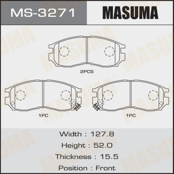 Колодки дисковые MASUMA