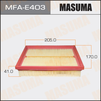 Воздушный фильтр MASUMA LHD PEUGEOT/ 206/ V1100, V1600 98- (1/40) MFA-E403