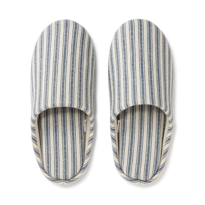 MUJI Cotton Linen Cushion Slippers - мягкие тапочки из хлопка и льна