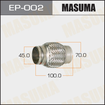 Гофра глушителя MASUMA 45x100
