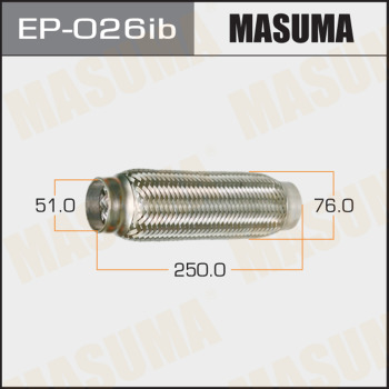 Гофра глушителя MASUMA 51x250 усиленная