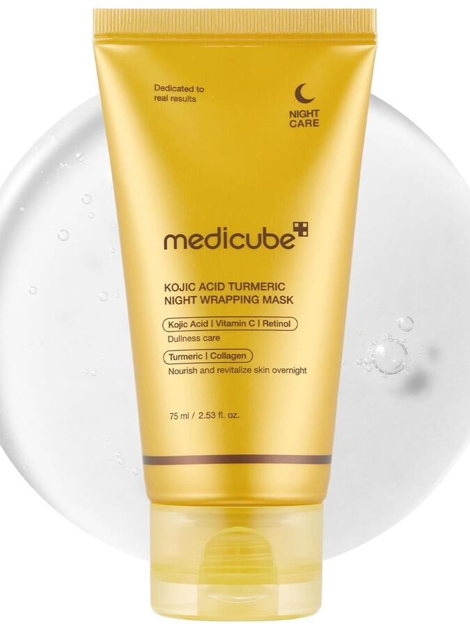 Medicube Ночная маска с куркумой и коллагеном Kojic Acid Turmeric Night Wrapping Mask