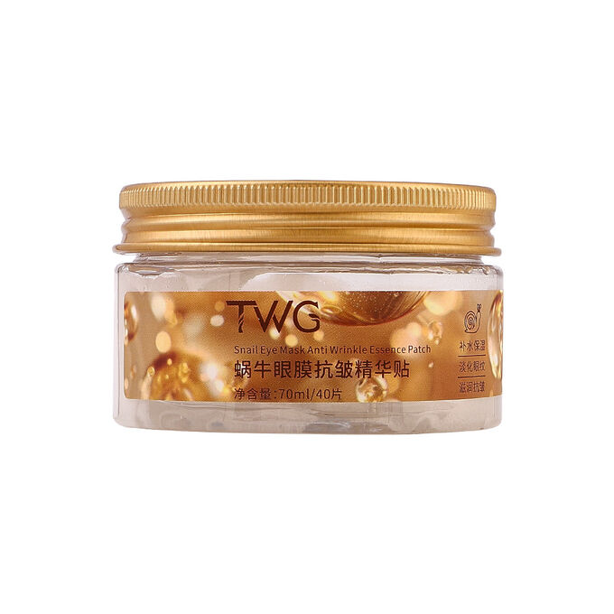 Патчи для глаз с экстрактом улитки TWG Snail Eye Mask Anti-Wrinkle Essence Patch от морщин и темных кругов
