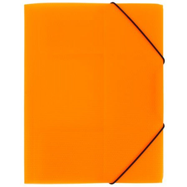 Без ТМ Папка на резинке А4 PRISMA NEON EC210400012 оранжевая 35мм 600мкм эффект 3D Expert Complete