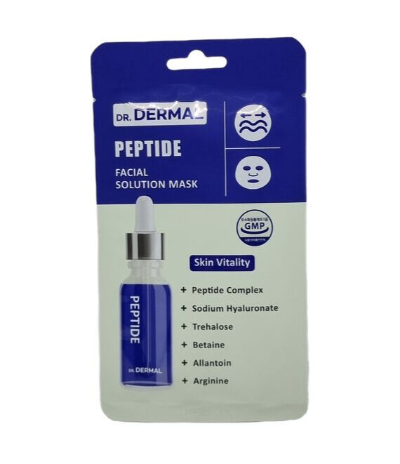 Антивозрастная тканевая маска для лица с пептидами - Dr.Dermal Facial Solution Mask Peptide