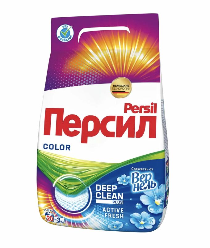 PERSIL Стиральный порошок Персил &quot;Color Свежесть от Vernel&quot; для машинной и ручной стирки цветного белья, 6 кг АКЦИЯ
