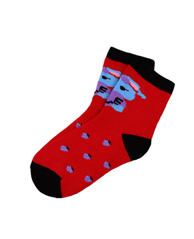 Махровые детские носки Цвет: красный