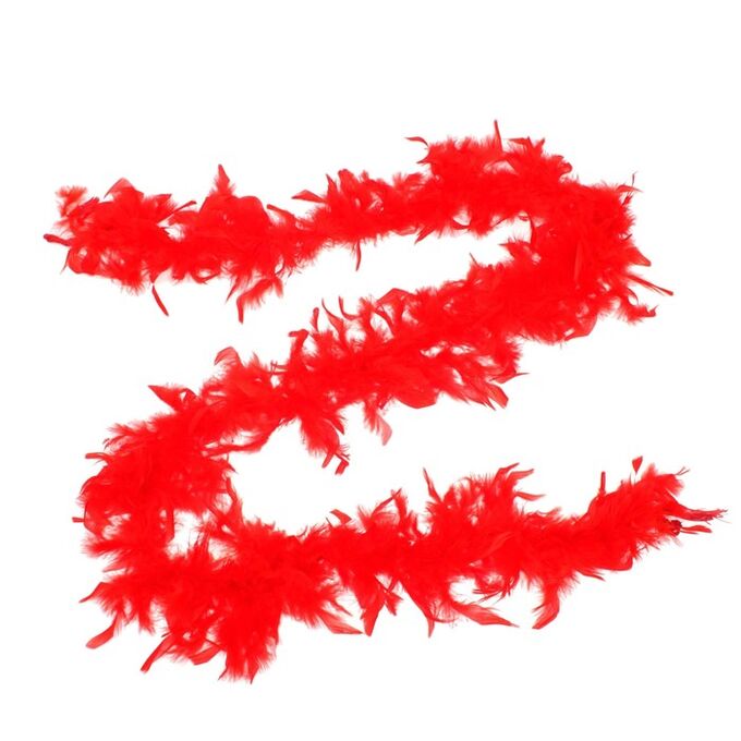 Карнавальный шарф-перо, 180 см, цвет красный