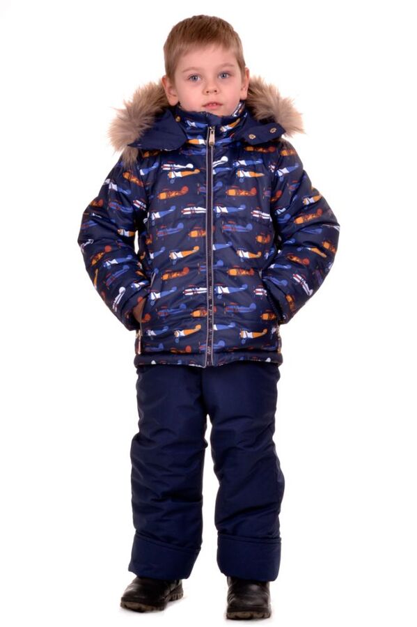 10-0958 Комплект зимний для мальчика, синтепон - куртка 300 гр, полукомбинезон 200 гр.