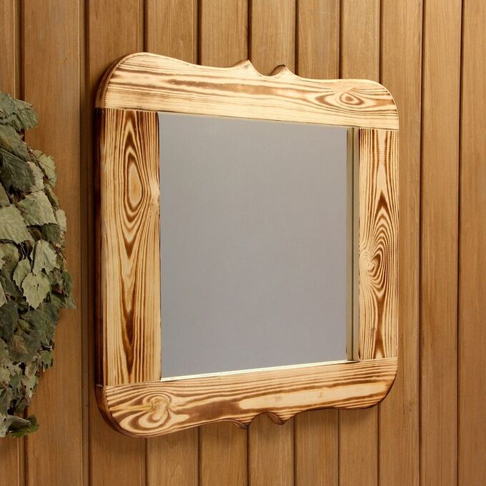 Добропаровъ Зеркало резное, обожжённое, 50x50 см