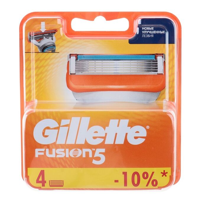 Сменные кассеты Gillette Fusion, 5 лезвий, 4 шт