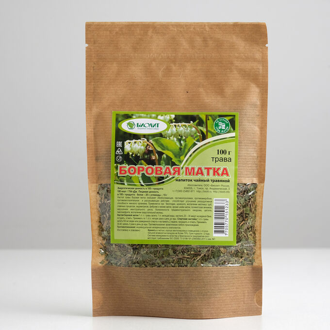 Биолит Напиток чайный травяной «Боровая матка», для женского здоровья, 100 г