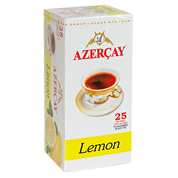 Чай АЗЕРЧАЙ Черный с лимоном 25 пакетиков с конвертом 1 уп.х 24 шт.
