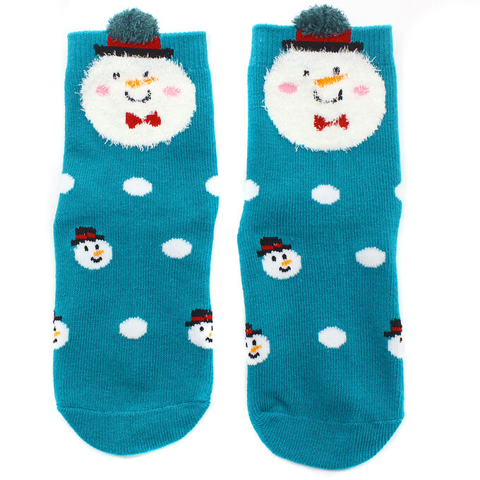 Krumpy Детские носки 3-5 лет 15-18 см &quot;Новогодние&quot; Снеговик