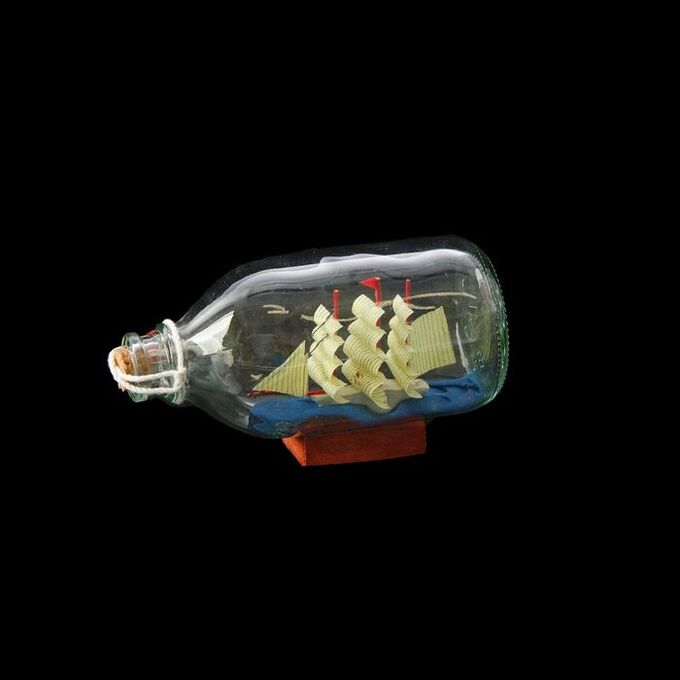 СИМА-ЛЕНД Корабль в бутылке &quot;Есения&quot;, треугольные паруса, микс, 14*6*8см