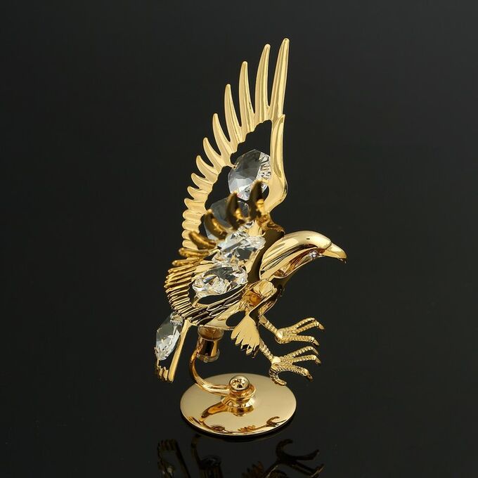 Сувенир «Орёл», на подставке, 10*5*8 см, с кристаллами Сваровски