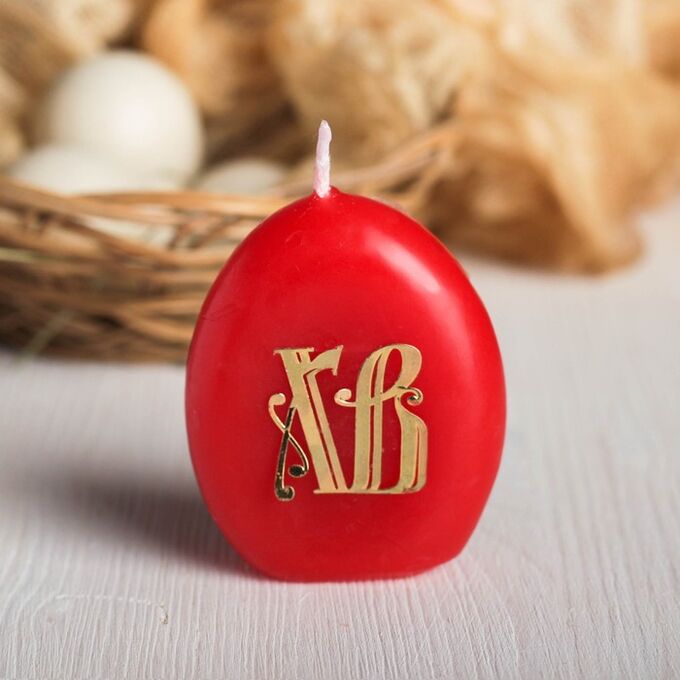 Пасхальная свеча-яйцо с наклейкой «Бабочка»