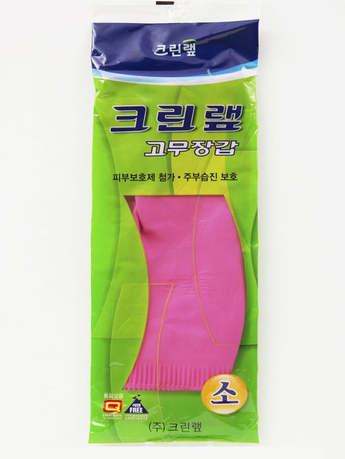 Clean Wrap Перчатки из натурального латекса c внутренним покрытием розовые размер S, 1 пара