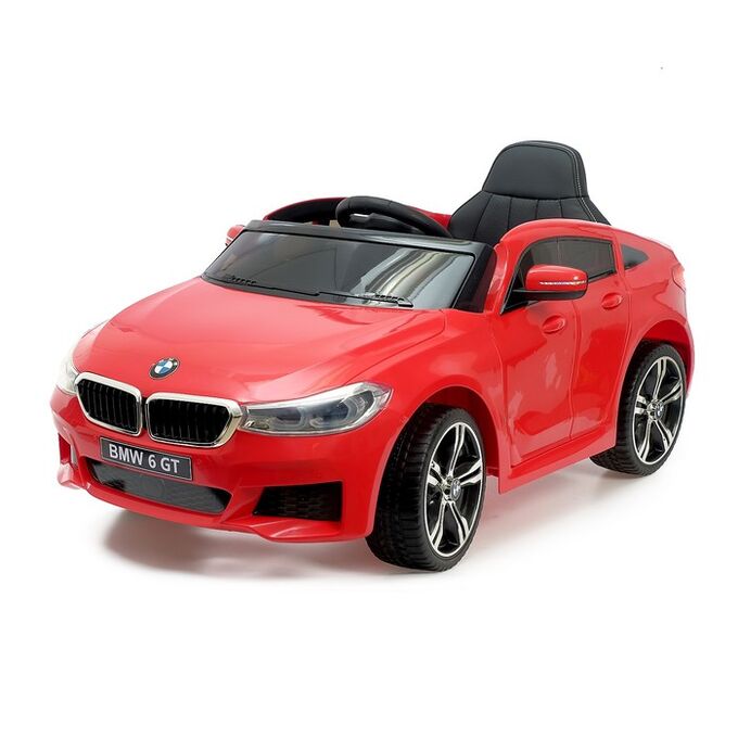 1 TOY Электромобиль BMW 6 Series GT, цвет красный, EVA колеса, кожаное сидение