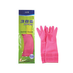Clean Wrap Перчатки из натурального латекса c внутренним покрытием розовые