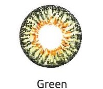 Перекрывающие цветные контактные линзы HERA VIVID Green ВС 8.6 -6.5 (2 линзы)