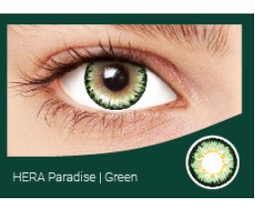 Перекрывающие цветные контактные линзы HERA PARADISE Green -4.5 ВС 8.6 (2 линзы)