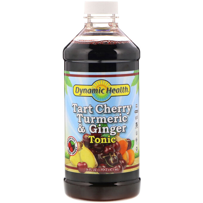 Dynamic Health Laboratories, Tart Cherry Turmeric &amp; Ginger Tonic, 16 fl oz (473 ml)