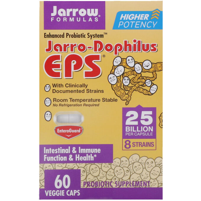 Jarrow Formulas, Jarro-Dophilus EPS, 25 миллиардов, 60 растительных капсул