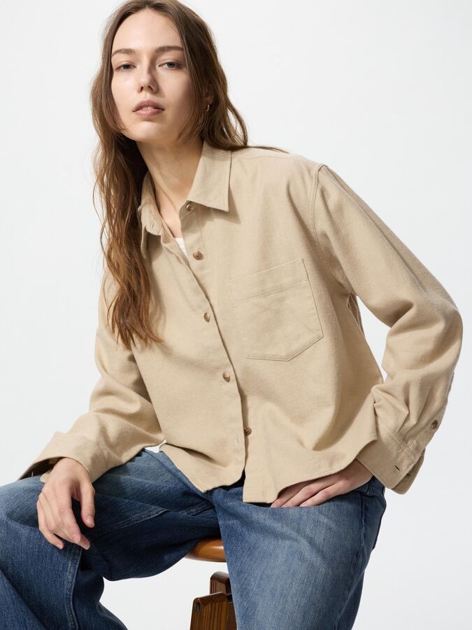 UNIQLO – фланелевая рубашка свободного кроя