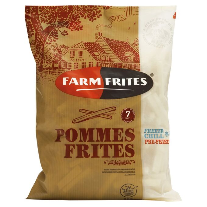Картофель фри прямой, 7 мм/Pommes Frites, Фарм Фритес, 2500 г, (5)