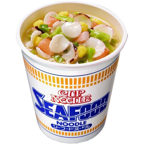 Лапша сифуд/Seafood Cup Noodles Nissin с морепродуктами,75гр, Япония