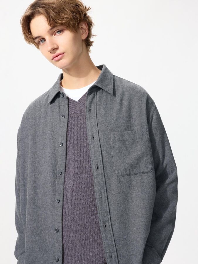 UNIQLO – хлопковая фланелевая рубашка