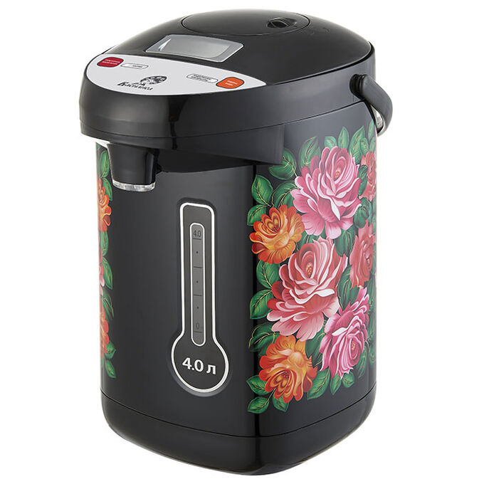 Чайник-термос электрический 900 Вт, 4 л ВАСИЛИСА ВА-5010 &quot;Цветы&quot;