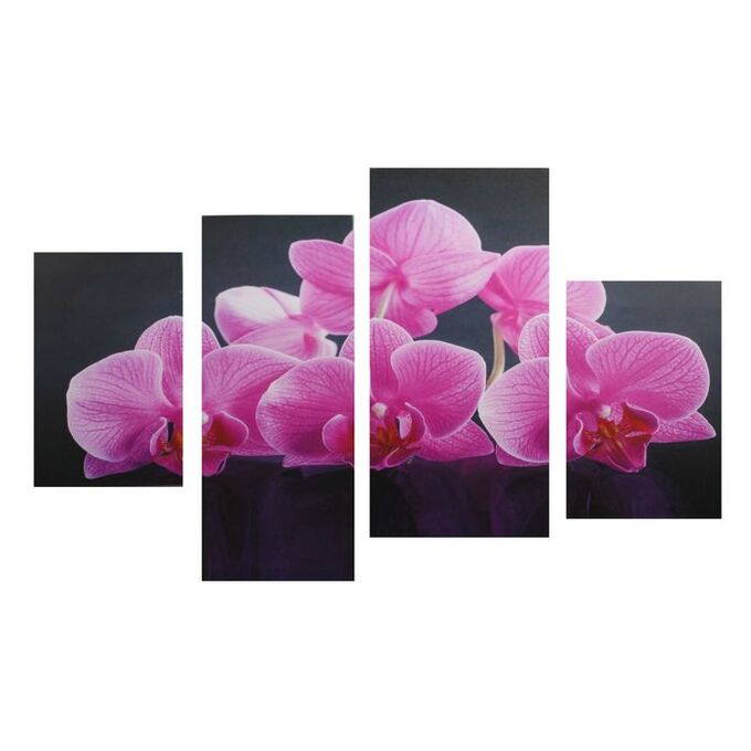 Картина модульная на подрамнике &quot;Розовые орхидеи&quot;  2-30х45; 1-29,5х69; 1-34х69