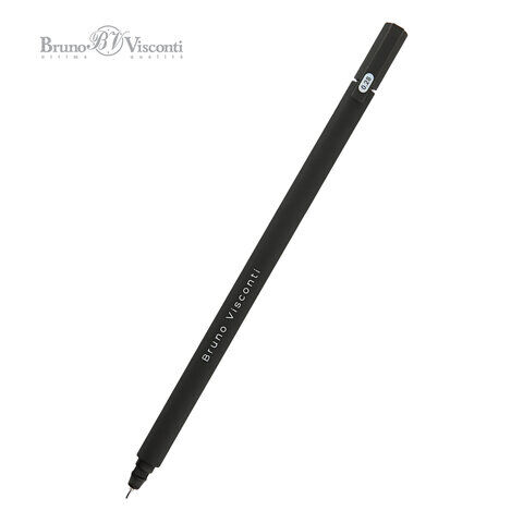 Ручка гелевая BRUNO VISCONTI &quot;Super Slim Black&quot;, ЧЕРНАЯ, узел 0,28 мм, линия 0,2 мм, 20-0397