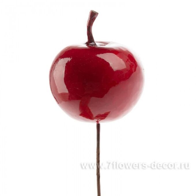 Яблоко на вставке 4 см цвет красный