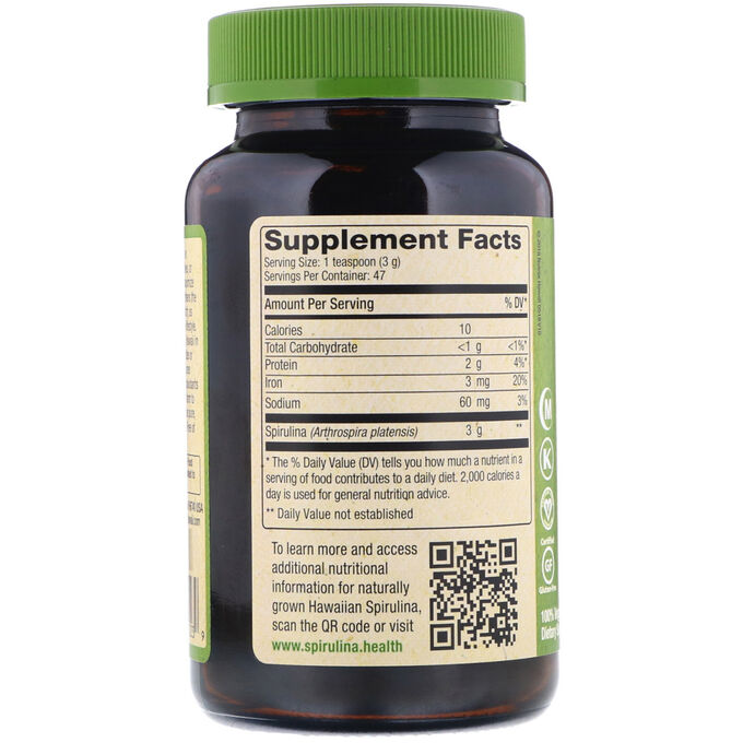 Nutrex Hawaii, Pure Hawaiian Spirulina, порошок, 142 г (5 унций ...
