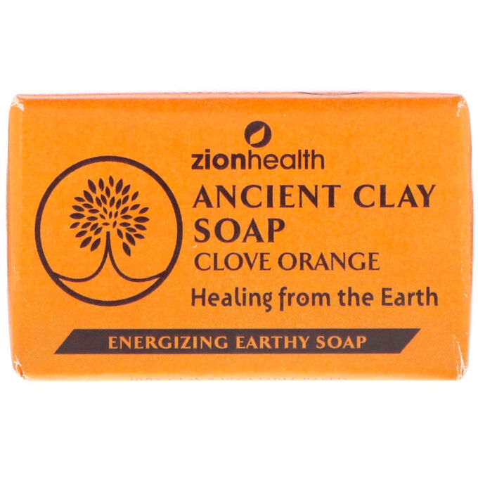 Zion Health, Древнее глиняное мыло, гвоздика и апельсин, 6 унц. (170 г)
