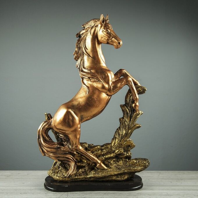 Сувенир &quot;Конь на дыбах&quot;. бронзовый цвет. 49 см