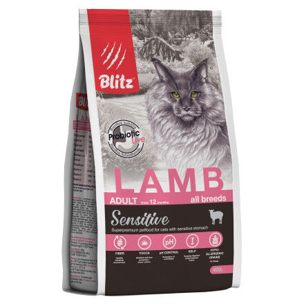 Blitz д/кош Sensitive Adult Ягненок/Рис 400гр