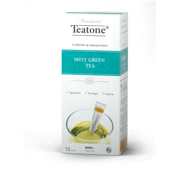 Зеленый чай Аромат мяты TEATONE в стиках, 15 стиков по 1,8г
