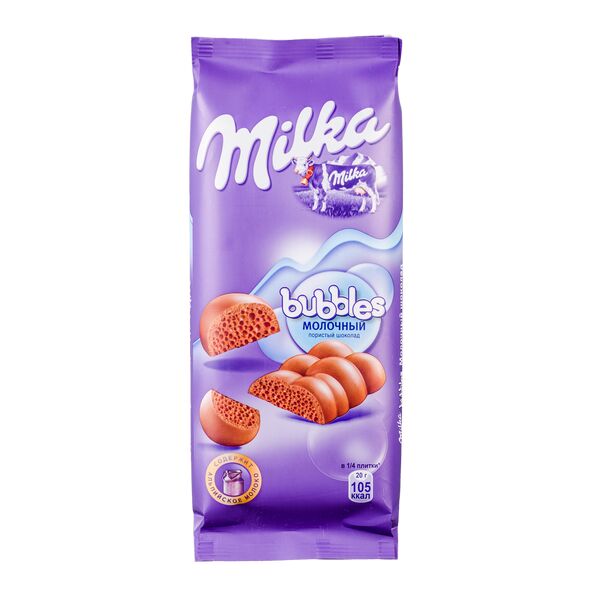 Шоколад Милка Баблс  Молочный Пористый  80 г 1уп.х 15шт.