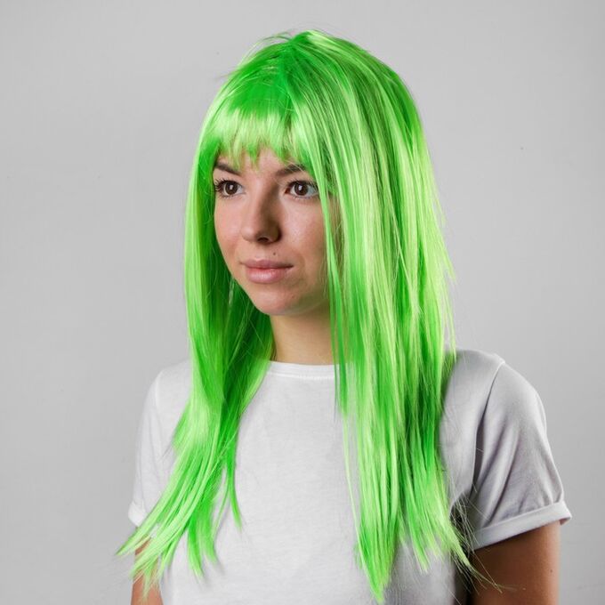 Страна карнавалия Карнавальный парик «Красотка», цвет зелёный