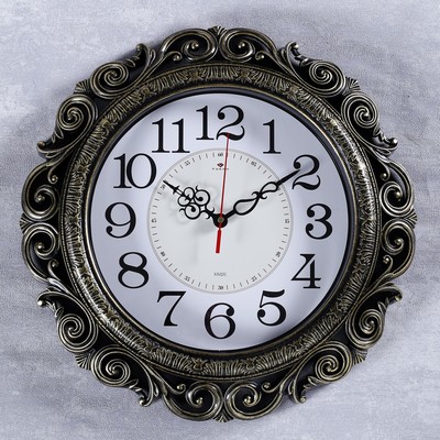 Часы настенные, серия: Классика, Витсанд, черное золото 40.5 см